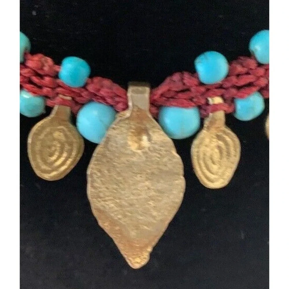 Statement Necklace Handmade Paulina Barcelona OOAK Boho Ethnic Adjustable Spain